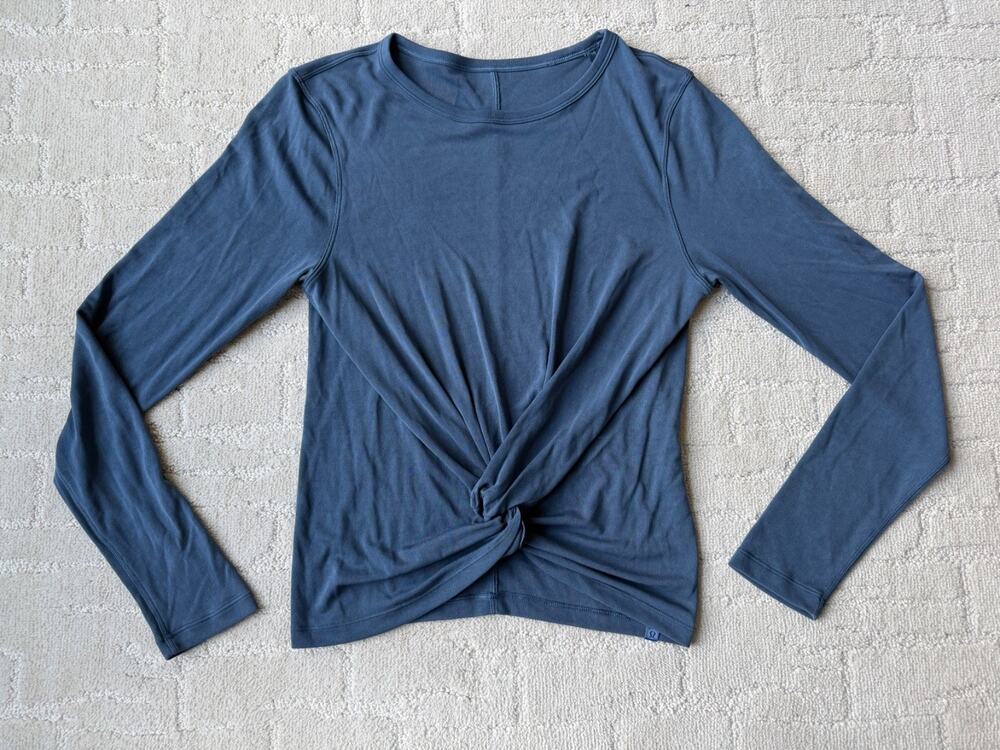 Lululemon Crescent Long Sleeve Cupro Ribbed Sporty Soft Balletcore